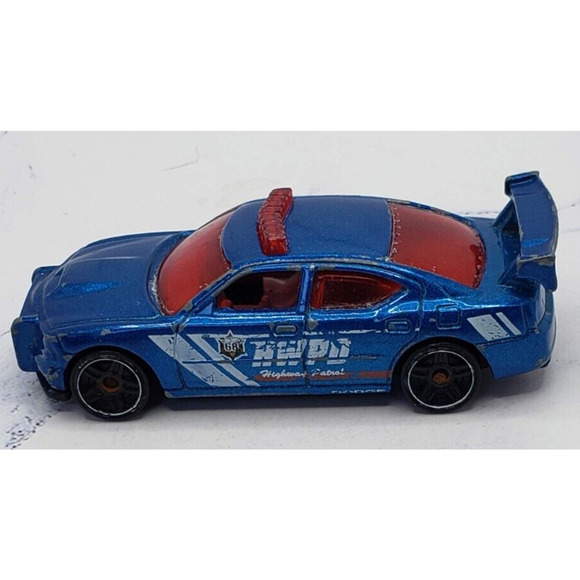 Hot Wheels 2016 Police Pursuit Dodge Charger Drift Blue Highway Patrol Car - Picture 3 of 6